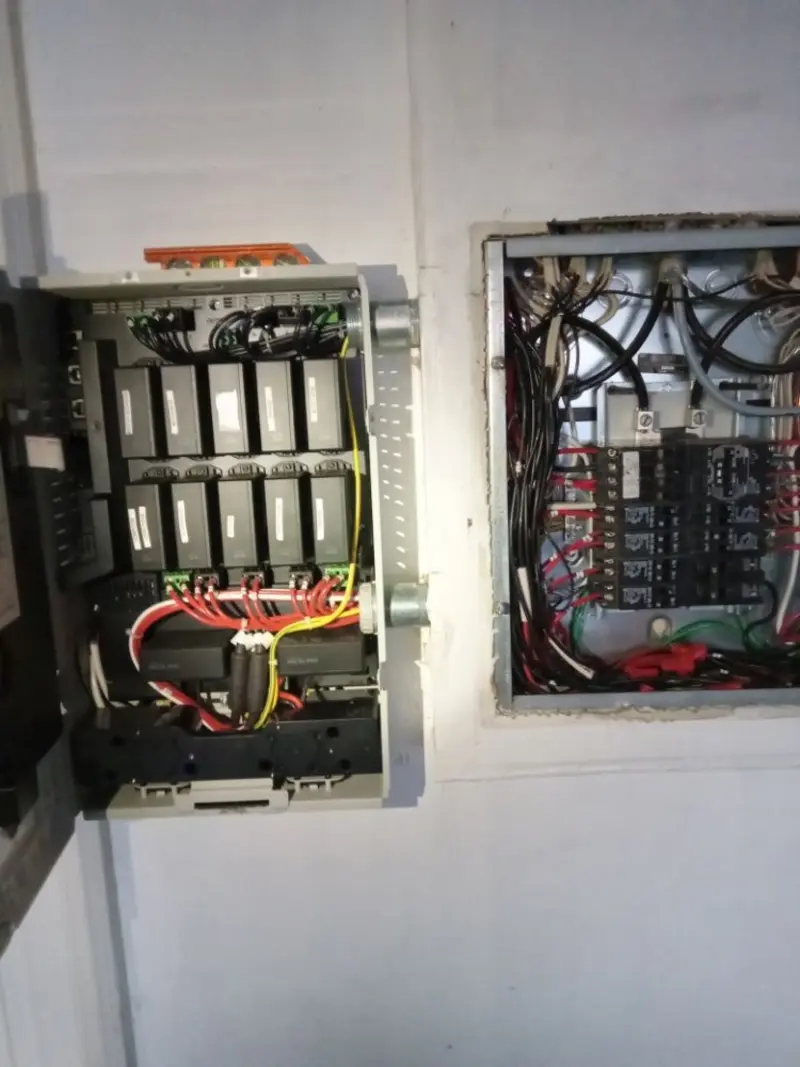 Electrical panel upgrade completed for Security Camera Wiring in Chester